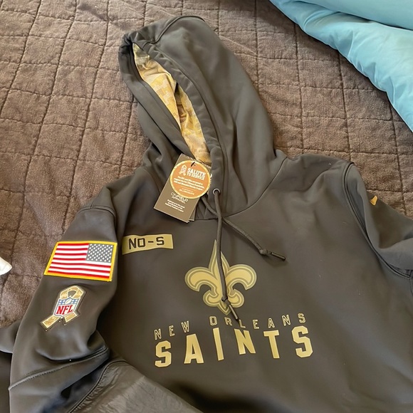 Authentic Nike New Orleans Saints  2020 NFL Salute to Service Hoodie XXL BNWT - Picture 1 of 6